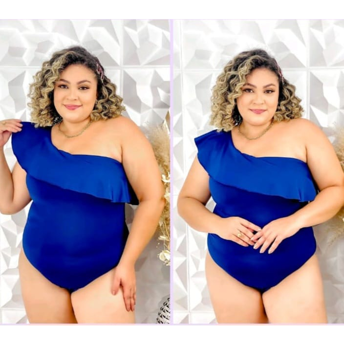 Body Plus Size De Um Ombro Só