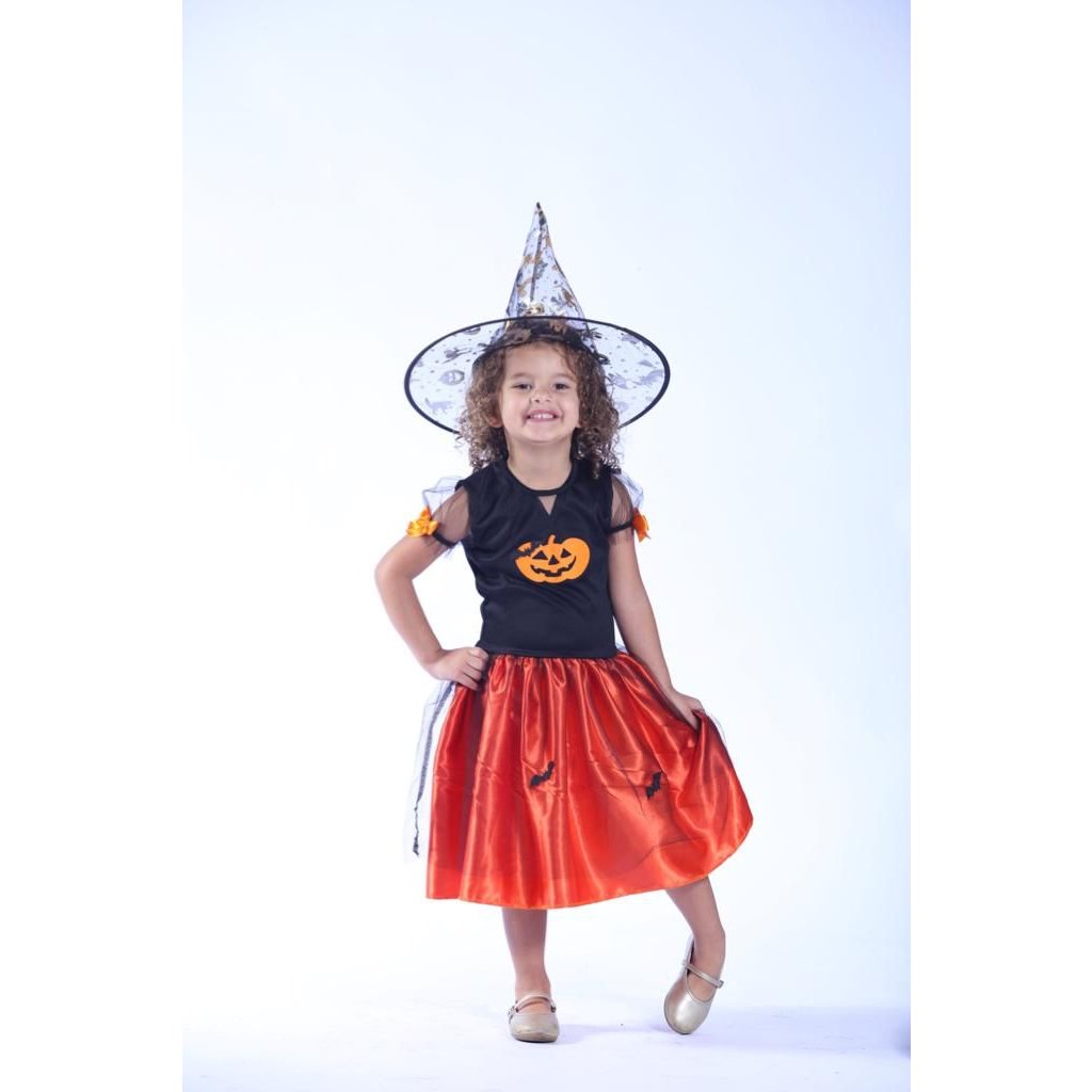 Fantasia Infantil Bruxa Halloween - Dia Das Bruxas | Shopee Brasil