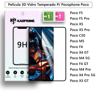 Película Protetora 3D De Vidro Temperado 9H P/ Pocophone Poco F5 F5 Pro X5 X5 Pro C50 M5 F4 X4 GT M4 5G F4 GT M