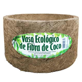 Vaso Xaxim Côco 13x08cm Agrofor Para Jardinagem Orquideas Samambaias