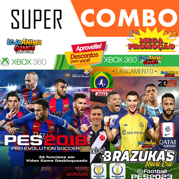 Combo De Jogos De Futebol Fifa/pes Xbox 360