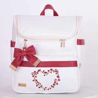 Mochila Infantil Menina Kids Coração Off/Marsala - 01 Peça