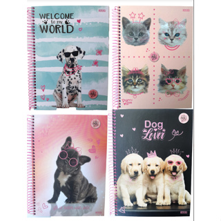 Caderno Pets 10 Matérias 160 folhas com Adesivos