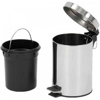 Lixeira Cozinha Banheiro Aço Inox Pedal 3 litros Cesto de Lixo Balde Removível Resistente