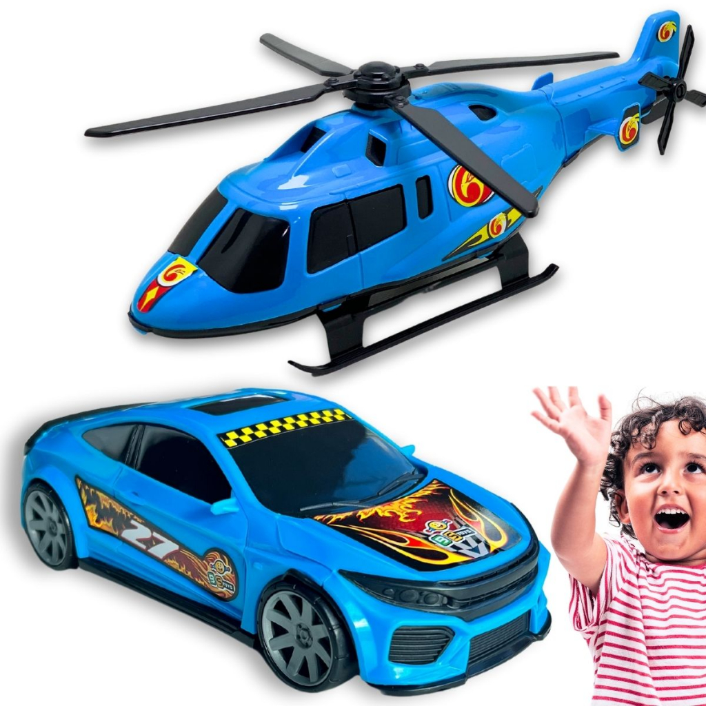 Pista Carrinhos Corrida Brinquedo Infantil Presente de Aniversario de  Menino Patrulha Canina Helicóptero Heliporto Avião - Corre Que Ta Baratinho