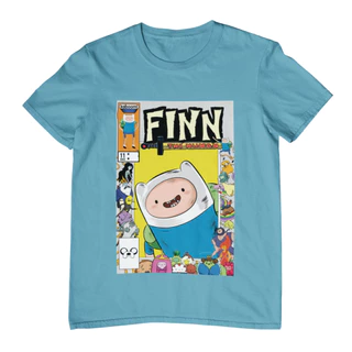 Camiseta Finn Hora De Aventura Unissex Em Algodão