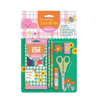 Kit Escolar Com 20 Peças Rosa- Leo & Leo