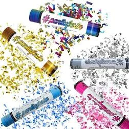 Lança Confete Dourado Ouro Chuva de cores Metalizado Tubo Para Festa Eventos Casamento Noivado Formatura e Decoração