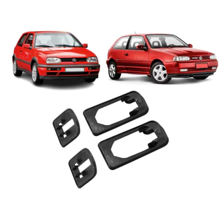 Kit Calço Acabamento Maçaneta Gol Saveiro Parati Bola G2 Golf Mk3