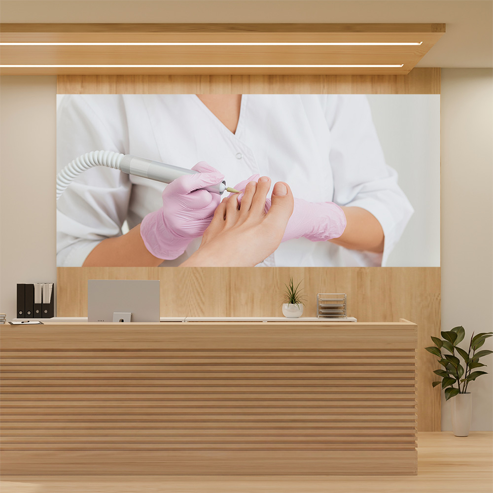 Painel Adesivo Decorativo Salão de Beleza Podologia Pés Podólogo
