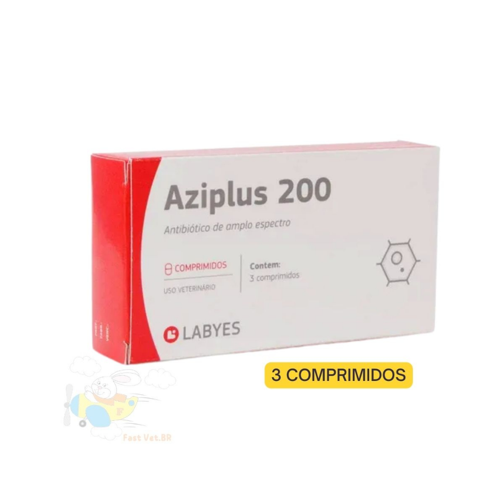 Aziplus 200 Labyes 3 Comprimidos | Shopee Brasil