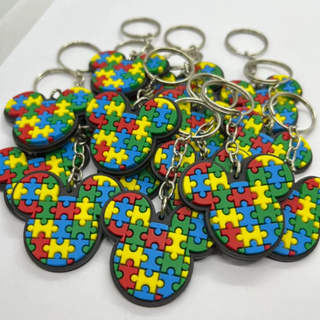 kit 10 Chaveiros emborrachados Mickey Autista