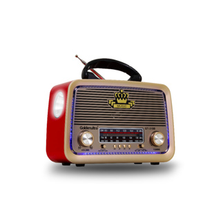 Rádio Retro Vintage Bluetooth Am Fm Usb Aux Sd Caixa de Som Recarregável Antena Analogico