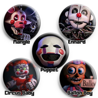 Bottom FIVE NIGHTS FREDDY'S Bottons 3,5 cm botom (broche alfinete) botton  de games. jogos, gamer