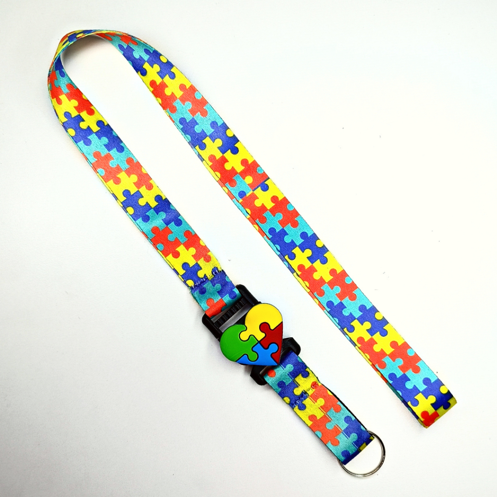 Cordão Identificação Autismo Autista Personalizado Emborrachado ...