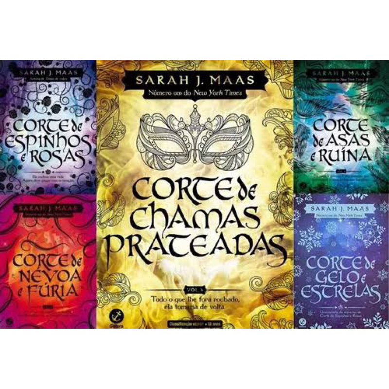 Kit Coleção Corte de Espinhos e Rosas + Corte de Chamas Prateadas ...
