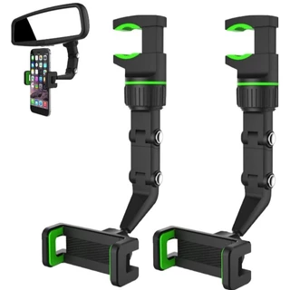 Suporte de telefone multifuncional para espelho retrovisor 360°, suporte de telefone giratório universal para carro, casa, cozinha, celular, GPS, maioria dos telefones celulares em Oferta na Shopee