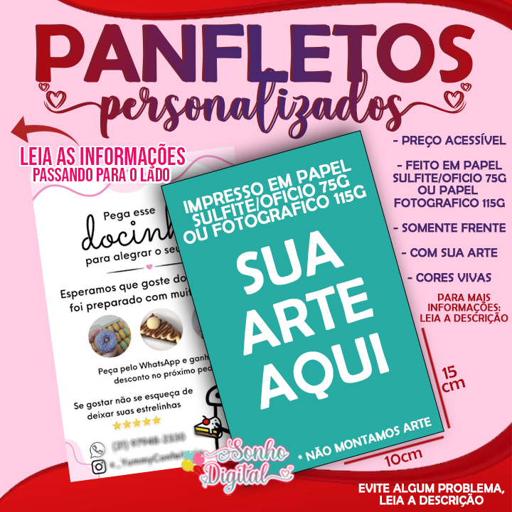 200 Panfletos Personalizados 10x15 Em Papel Sulfite E Fotográfico Shopee Brasil 8829