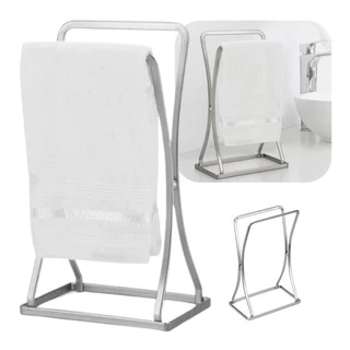Porta Toalha De Bancada Pia Lavabo Retangular Duplo Cromado Preto Arthi