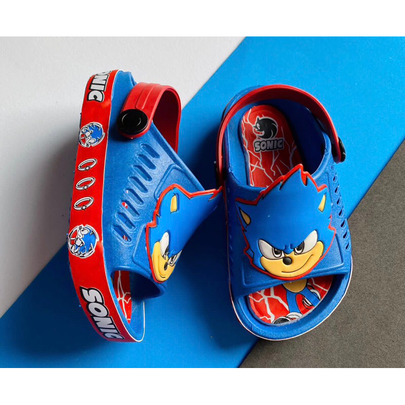 Sandália Slide Azul Kids Sonic