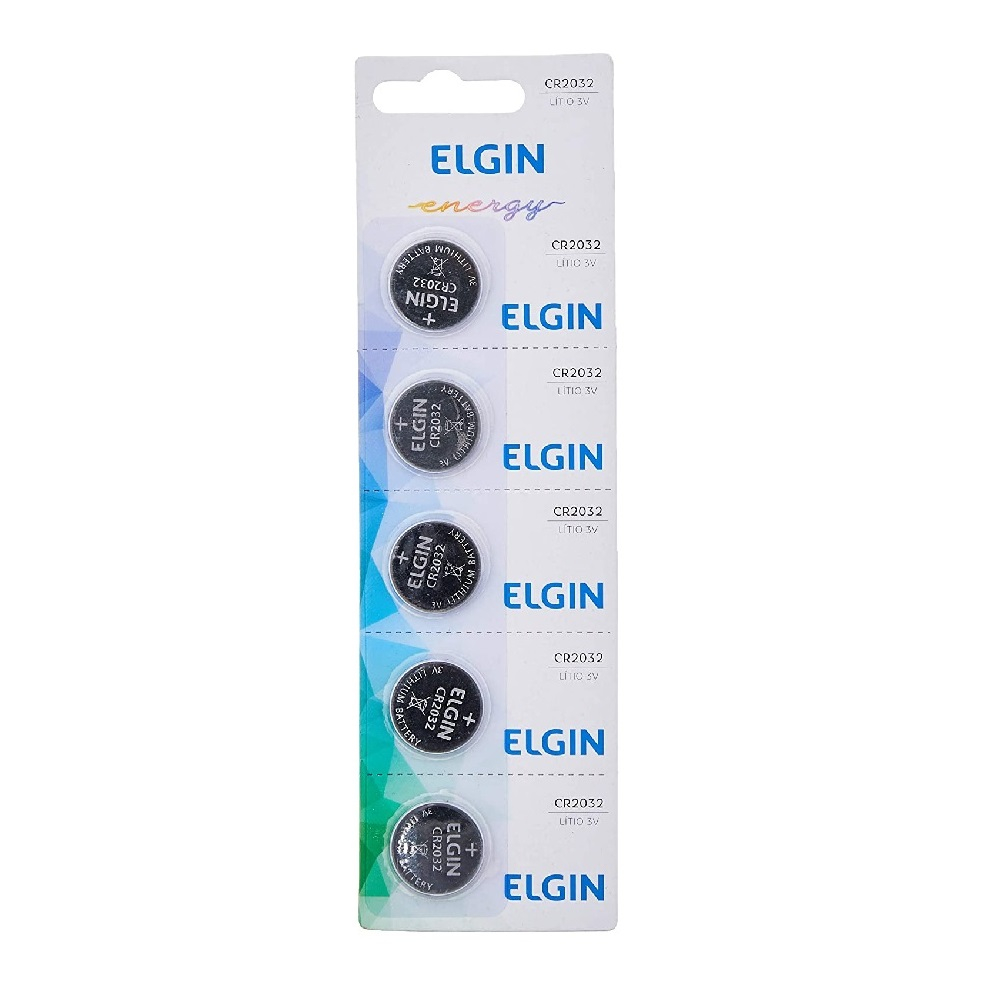 Bateria / Pilha Botão Cr2032 3V Lithium Elgin 5, 10, 15 Baterias ...