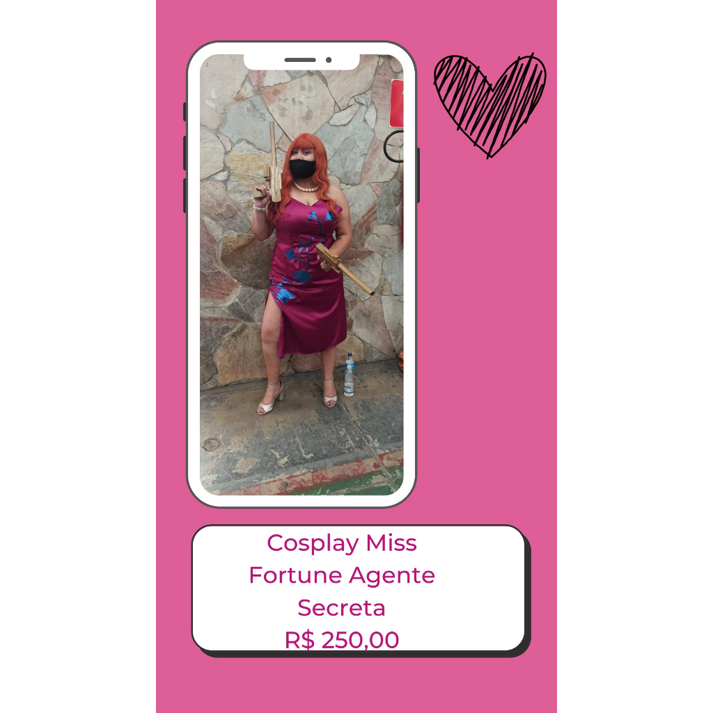 Cosplay Miss Fortune Agente Secreta | Shopee Brasil