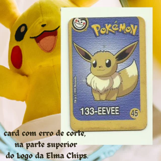 Carta Pokémom Coleção Elma Chips - Com Erro de corte