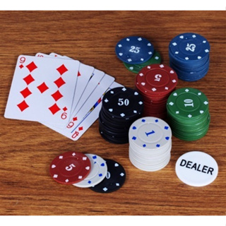 Maleta Poker Fichas Numeradas Baralho Kit Jogo Completo Mdf