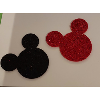 Aplique Orelha Mickey (Grande) em EVA com Brilho