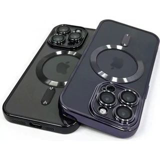 Capa Capinha Case Para Iphone 11 Magsafe Colorido Proteção Azul E Preto