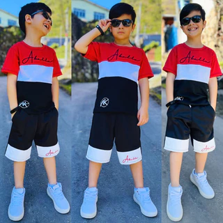 Conjunto Infanto Juvenil Masculino Bermuda e Camisa Menino Tamanhos 2 4 6 8 10 12 14 anos