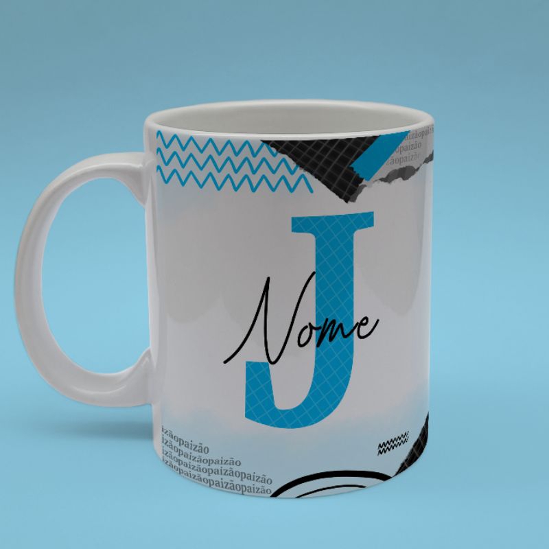 Caneca Com Letra e Nome do Pai | Shopee Brasil