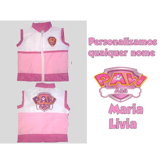 colete Skye patrulha canina com nome personalizado