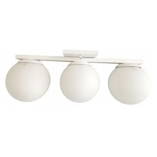Luminária de teto Trilho Light 3 Globos de vidro D15cm