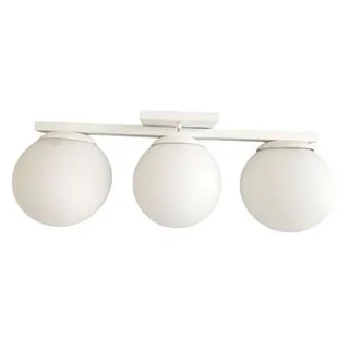 Luminária de teto Trilho Light 3 Globos de vidro D15cm