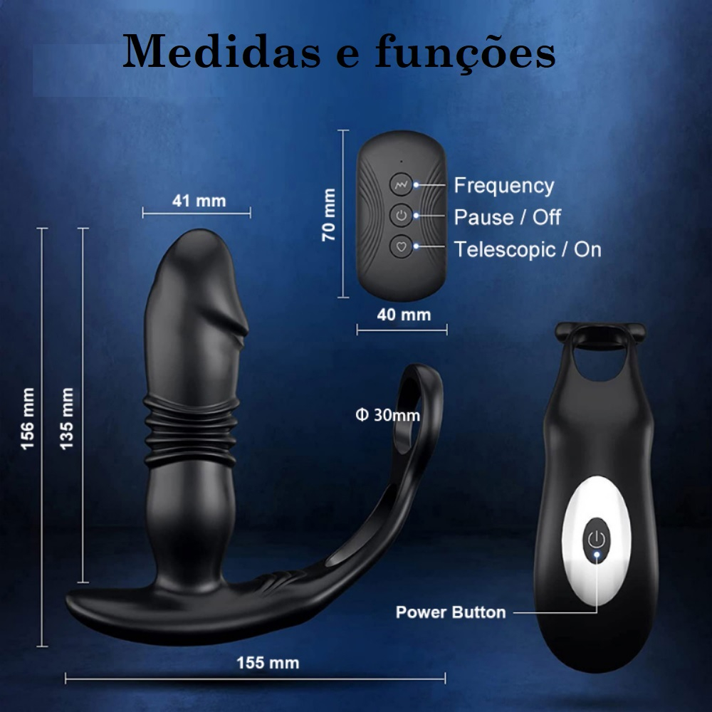 Vibrador Anal Próstata Telescópico Vai E Vem Recarga Usb | Shopee Brasil