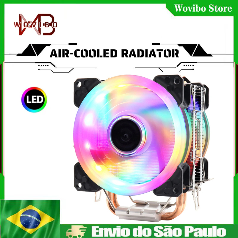 Wovibo Efficient Cooling CPU Cooler Fan 3pin For Intel LGA 1150 1151 1155 1700 775 1200 AMD AM3 AM4 Quiet Ventilador Silent Radiator