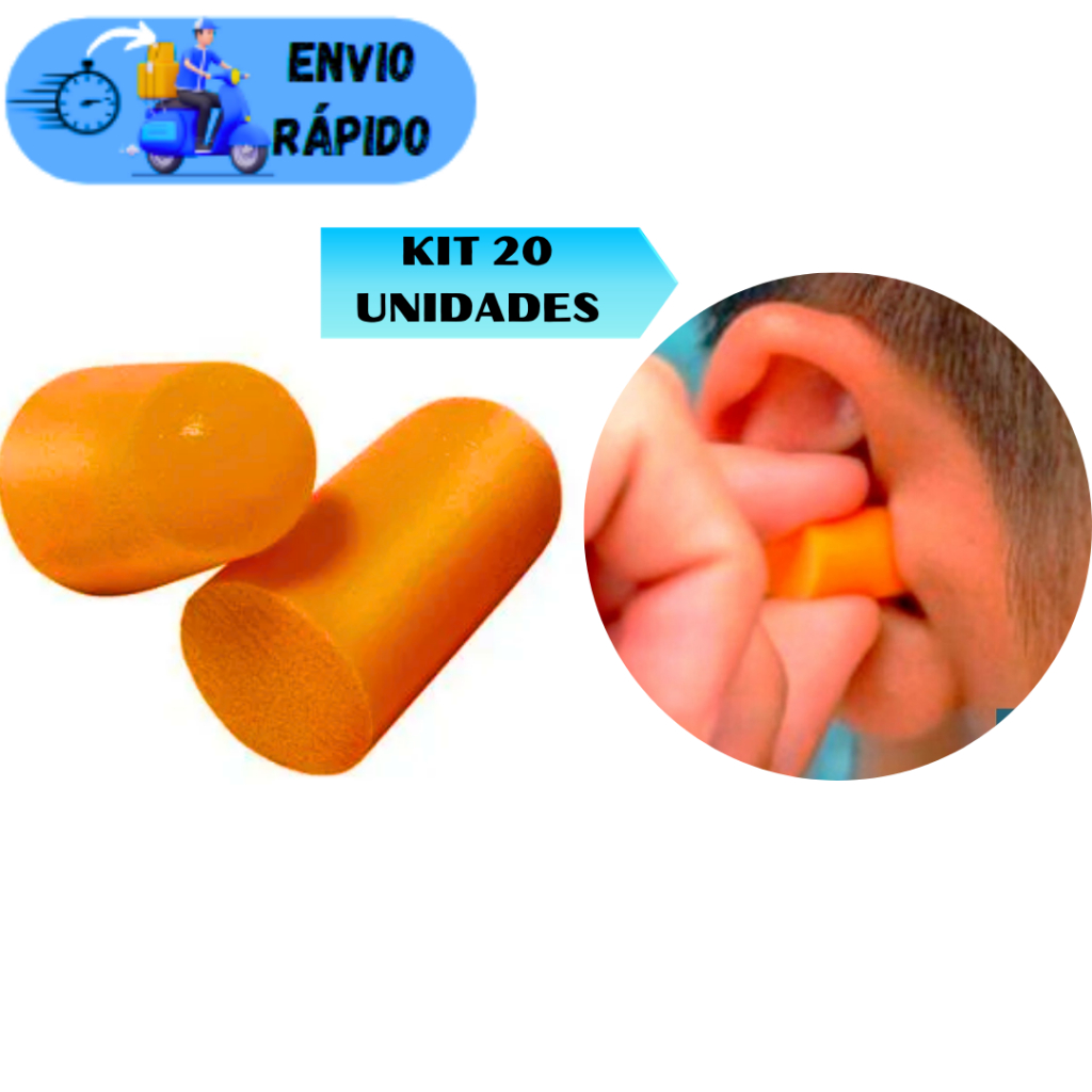 KIT PROTETOR AURICULAR ABAFADOR DE RUÍDOS 3M PARA OUVIDOS SEM CORDÃO CA 5.674 PARA DORMIR