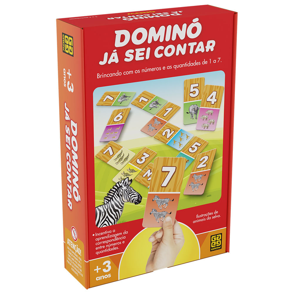 Jogo de Dominó Grow Já-Sei-Contar | Shopee Brasil