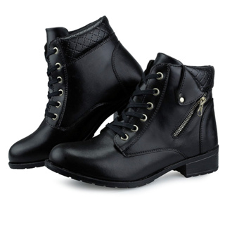 Bota Casual Coturno Cano Baixo com Cadarço Dhshoes Feminina