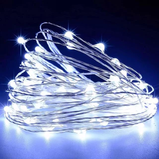 Fio De Fada Led para Decoração Cordão De Luz Festa Natal - Branco 5 M