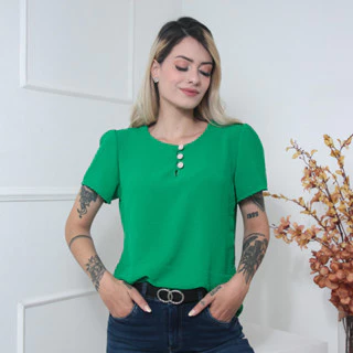 Blusa Feminina Com botões na frente