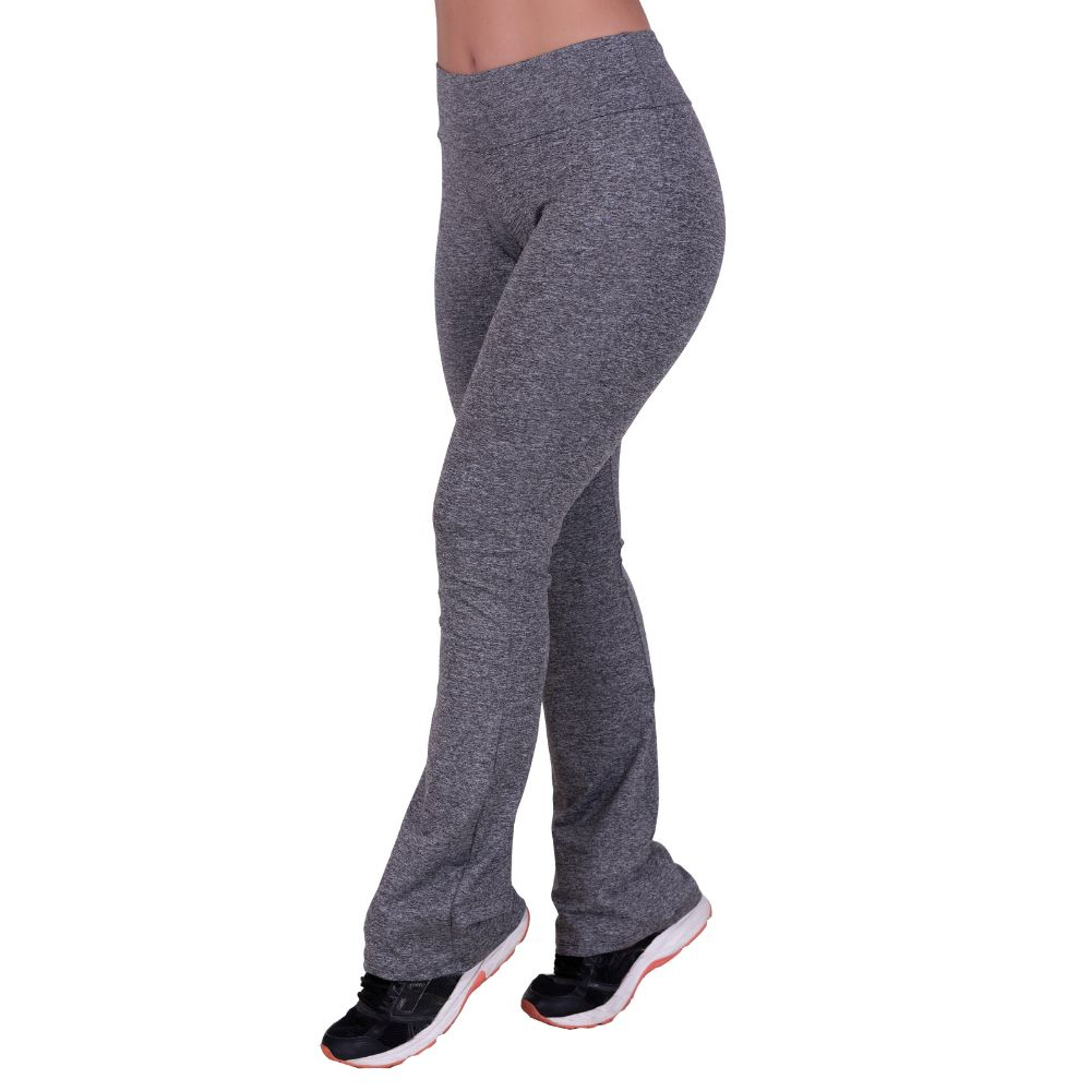 Calça Flare Bailarina Legging Fitness Cintura Alta de Academia