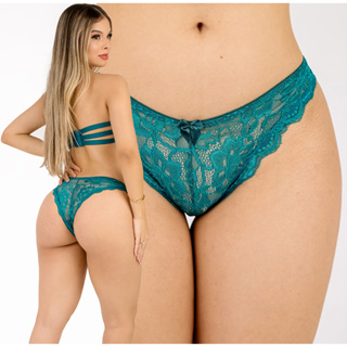 Kit 5 Calcinha Renda Sexy Fio Transparente Tanga Confortavél
