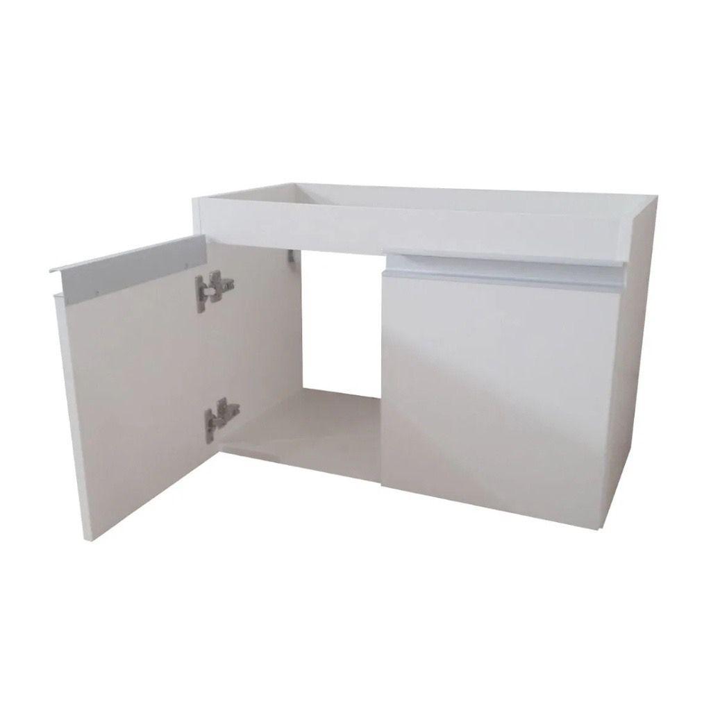 Gabinete Armário Balcão com Puxadores 70 cm 100% Mdf Moveis Banheiro Branco