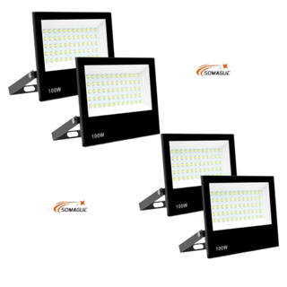 4 Refletor Led 100w Smd Prova D´água Ip67 Holofote 6500k 100