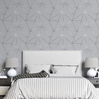 Papel de Parede Zara Silver Texturizado Adesivo Linha Premium Lavável 5 Metros 45Cm 30109