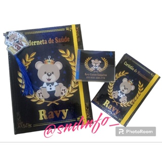 Combo Capa Caderneta + Capa Certidão de Nascimento + Cartão SUS de BRINDE