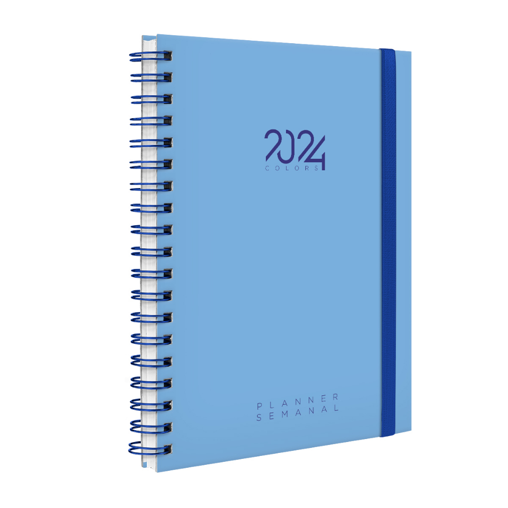 Agenda Plus 2024 Planner Semanal Cores Spot Colors Escorrega o Preço