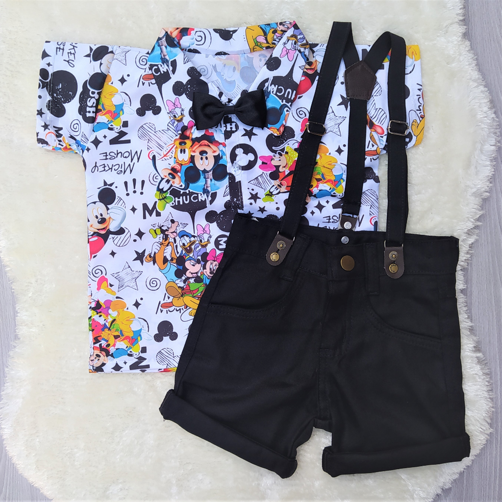 Roupa do Mickey Menino Conjunto Infantil Festa Aniversário | Shopee Brasil